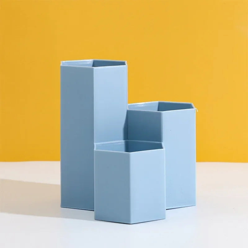 Large Capacity Desk Pen Holder Pencil Makeup Storage Box Desktop Organizer Stand Case School Office Stationery - Happy Home Retreat