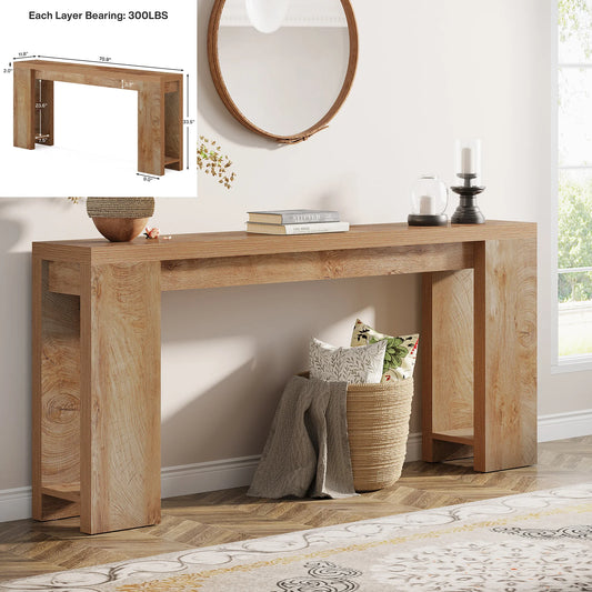 Tribesigns 63 Inch Console Table Behind Couch Farmhouse - Happy Home Retreat