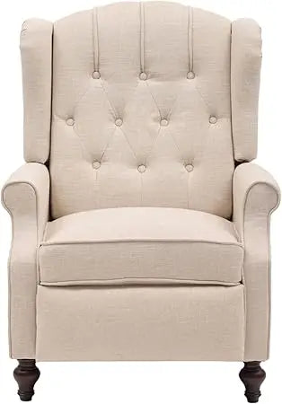 Beige Recliner Chair With Massage And Heating Armchair - Happy Home Retreat