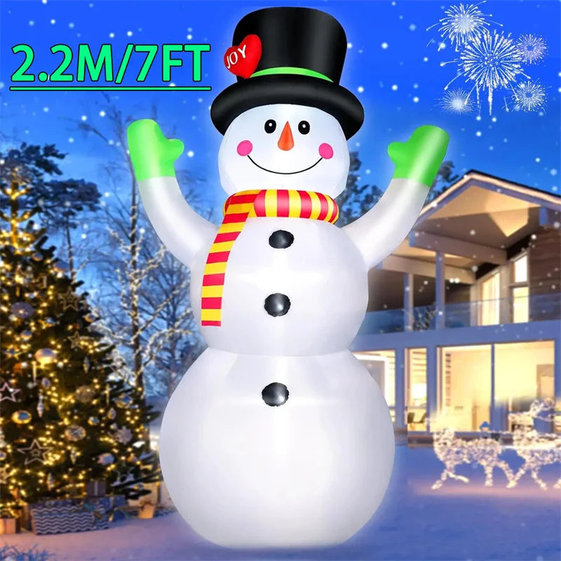 Backpack Santa Claus Inflatable With LED Light 1.8M Outdoor Christmas Decor - Happy Home Retreat