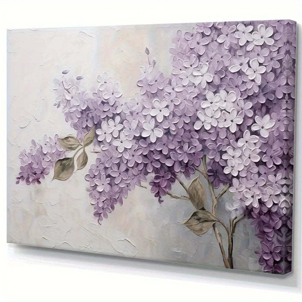 Clove Floral Canvas Wall Art 1.5 Inch Thick Pine Frame Interior Landscape Theme Wall Hanging Decoration - Happy Home Retreat