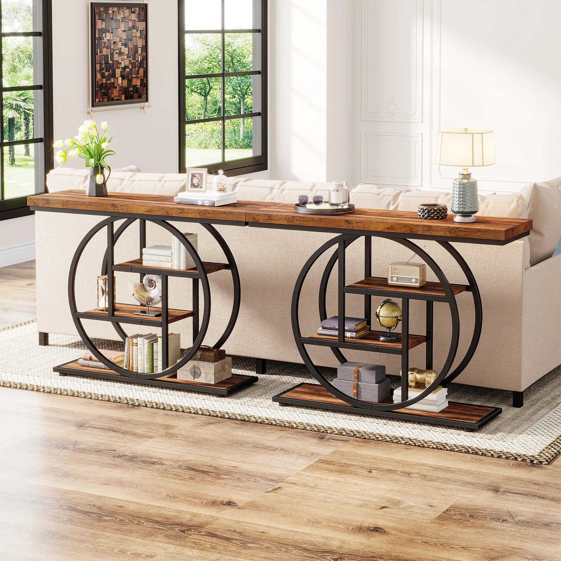 Tribesigns 4 Tier Console Table 41.3 Inch Industrial Hallway - Happy Home Retreat