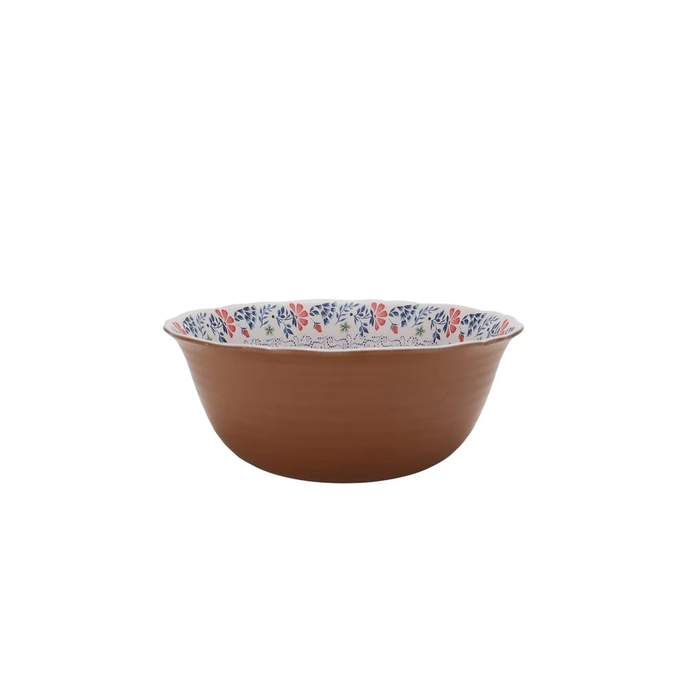 7 Piece Bamboo Melamine Salad Bowl Set Dishwasher Safe - Happy Home Retreat